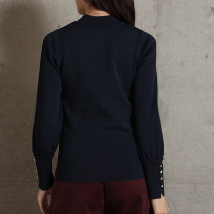 2026AW【10月下旬お届け予定】 F-KN-06H「Earring cuff」High-neck knit【全5色】