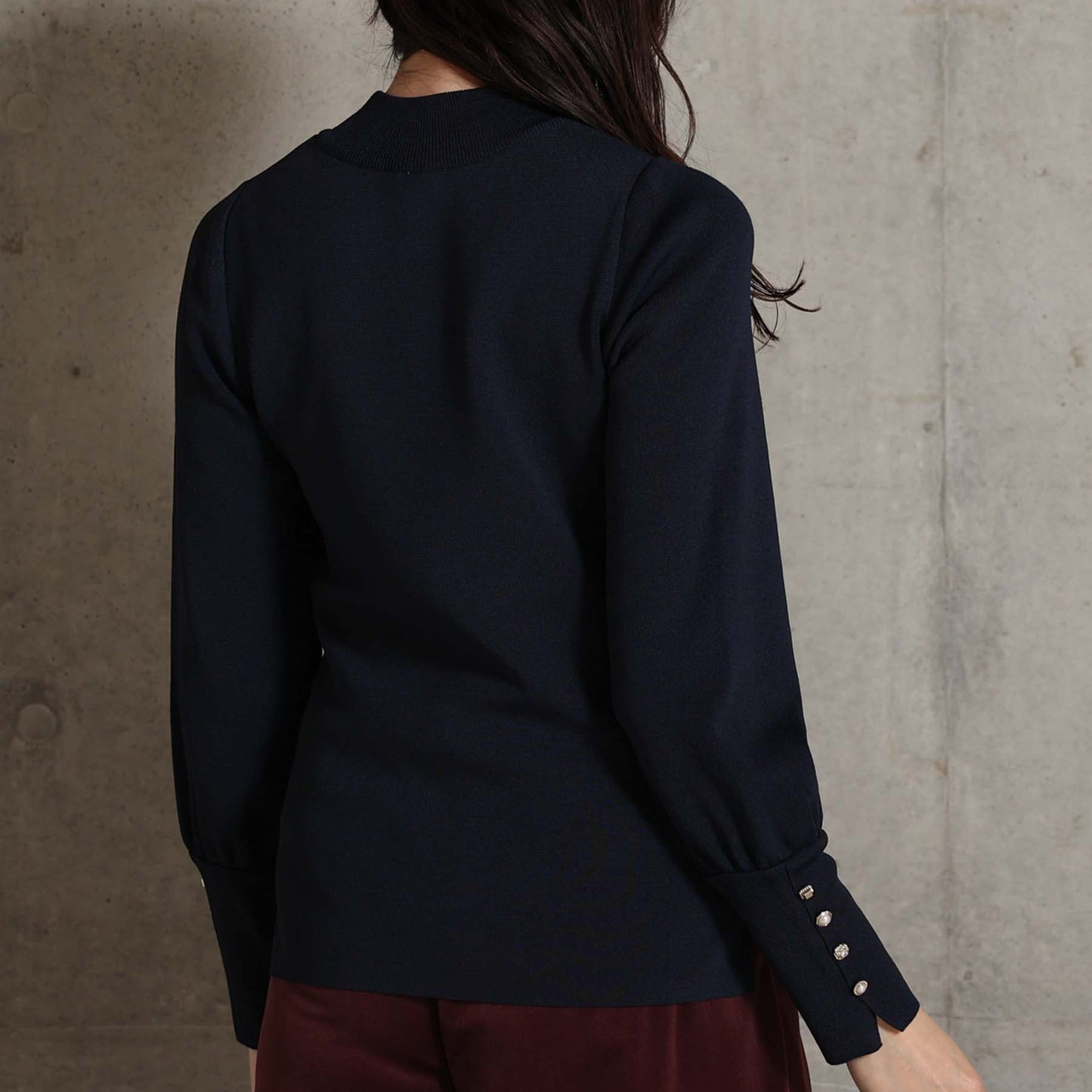 2026AW【10月下旬お届け予定】 F-KN-06H「Earring cuff」High-neck knit【全5色】