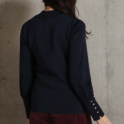 2026AW【10月下旬お届け予定】 F-KN-06H「Earring cuff」High-neck knit【全5色】
