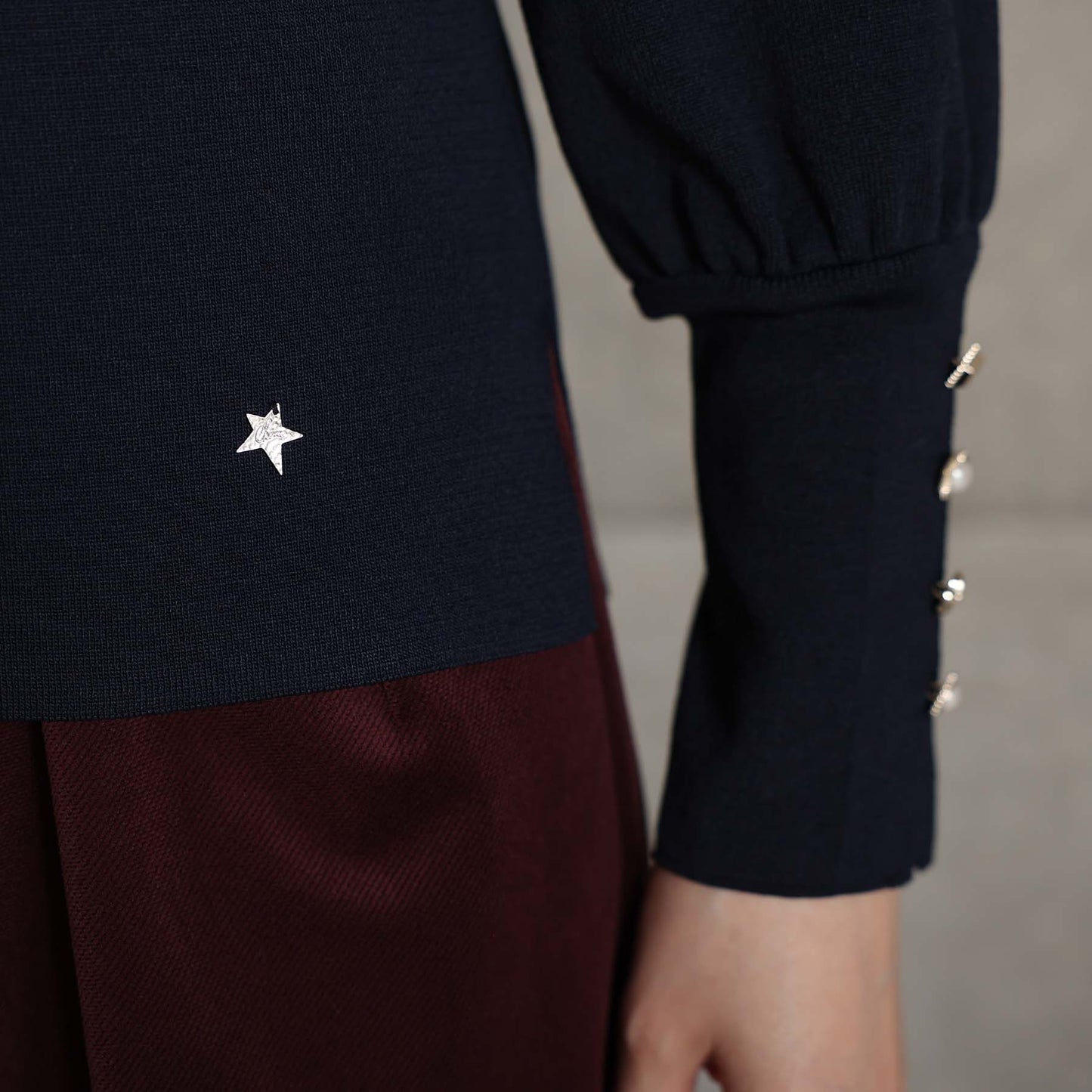 2026AW【10月下旬お届け予定】 F-KN-06H「Earring cuff」High-neck knit【全5色】
