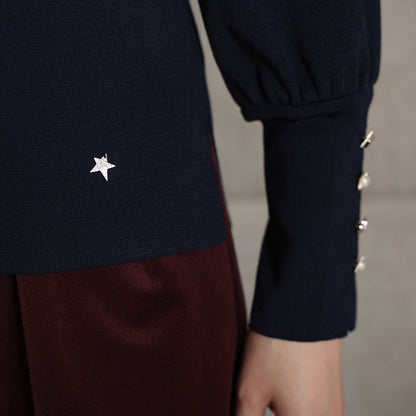 2026AW【10月下旬お届け予定】 F-KN-06H「Earring cuff」High-neck knit【全5色】
