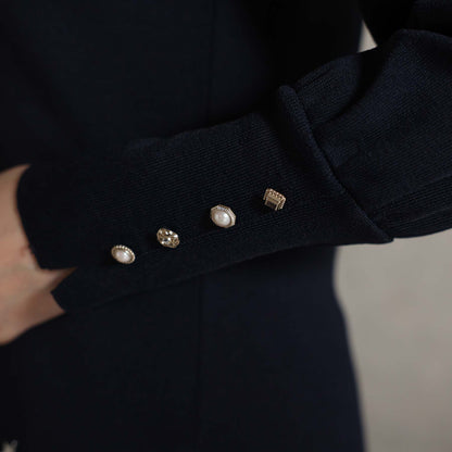 2026AW【10月下旬お届け予定】 F-KN-06H「Earring cuff」High-neck knit【全5色】