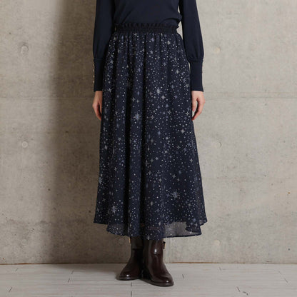2026AW【10月中旬お届け予定】 F-SK-14「Nocturne Veil」Long skirt【全2色】