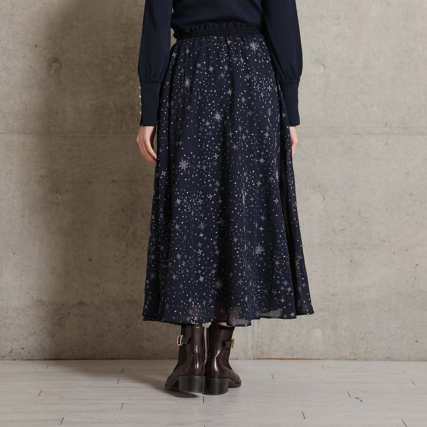 2026AW【10月中旬お届け予定】 F-SK-14「Nocturne Veil」Long skirt【全2色】