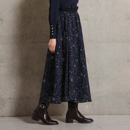 2026AW【10月中旬お届け予定】 F-SK-14「Nocturne Veil」Long skirt【全2色】
