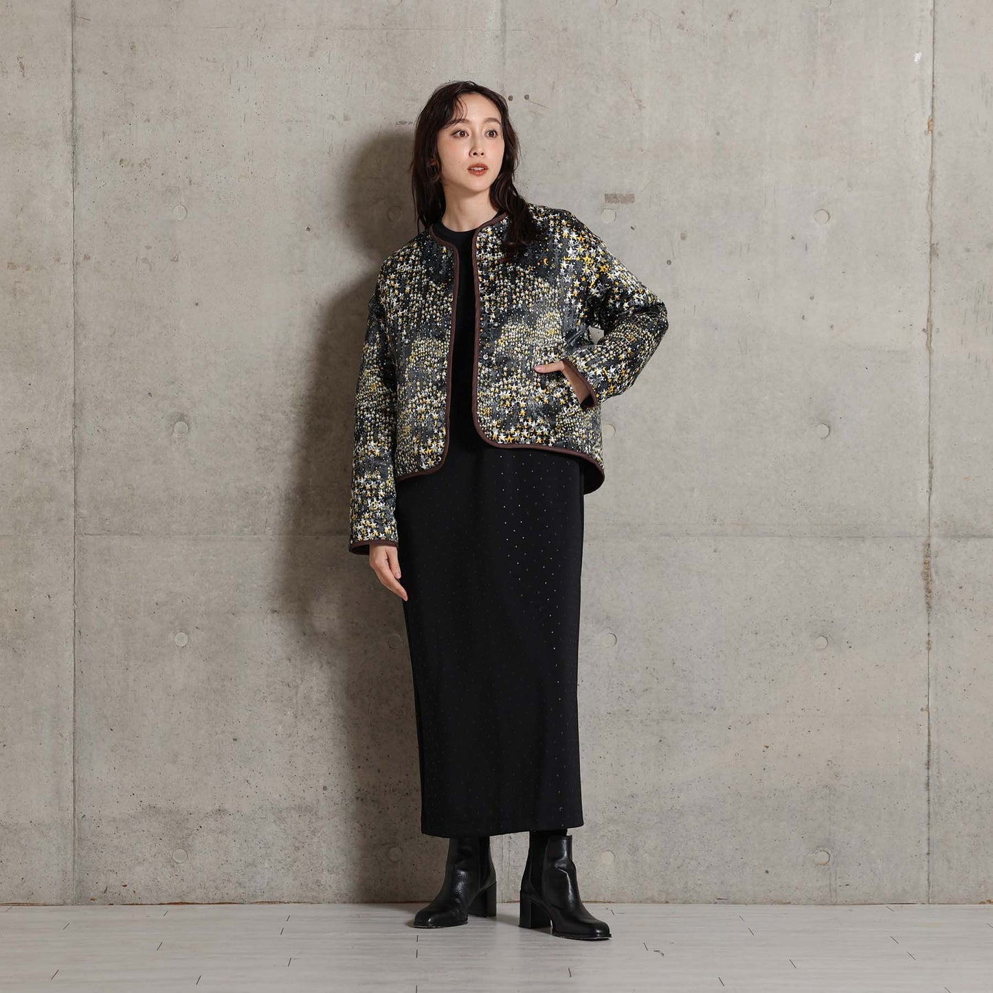 2026AW【11月下旬お届け予定】 F-JK-16「Stella quilt＆Fly me to the moon」Reversible jacket【全2色】
