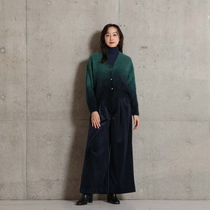 2026AW【10月下旬お届け予定】 F-KN-07「Pure Feather cashmere」V-neck cardigan【全4色】