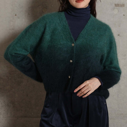 2026AW【10月下旬お届け予定】 F-KN-07「Pure Feather cashmere」V-neck cardigan【全4色】