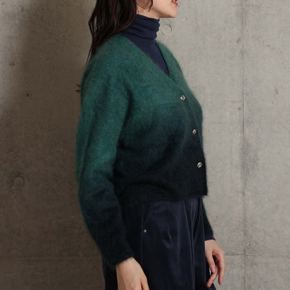 2026AW【10月下旬お届け予定】 F-KN-07「Pure Feather cashmere」V-neck cardigan【全4色】