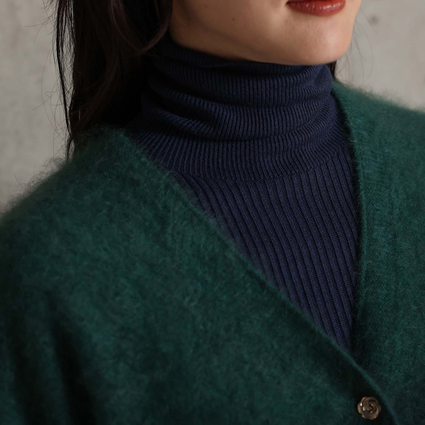 2026AW【10月下旬お届け予定】 F-KN-07「Pure Feather cashmere」V-neck cardigan【全4色】