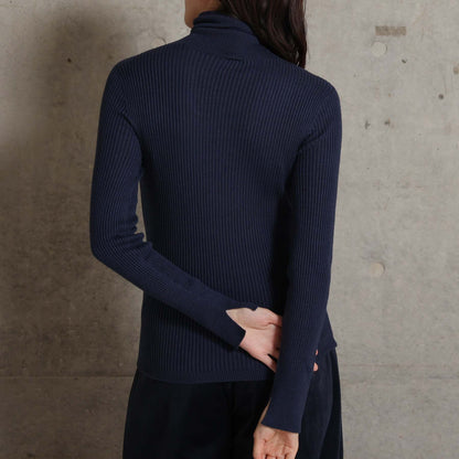 2026AW【10月下旬お届け予定】 F-KN-05「Pure Feather Silk」Rib turtle knit【全4色】