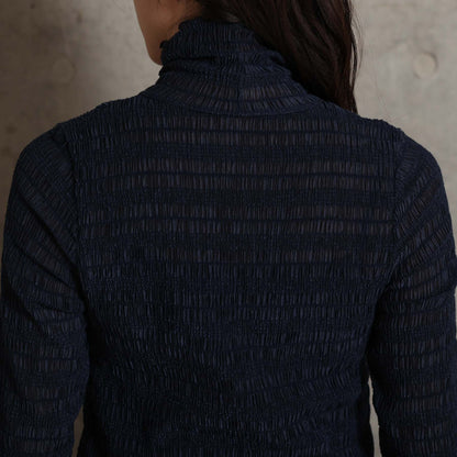 2026AW【9月下旬お届け予定】 F-CS-11「Shirring knit」Turtle-neck tops【全4色】