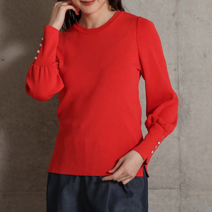 2026AW【10月下旬お届け予定】 F-KN-06C「Earring cuff」Crew-neck knit【全5色】
