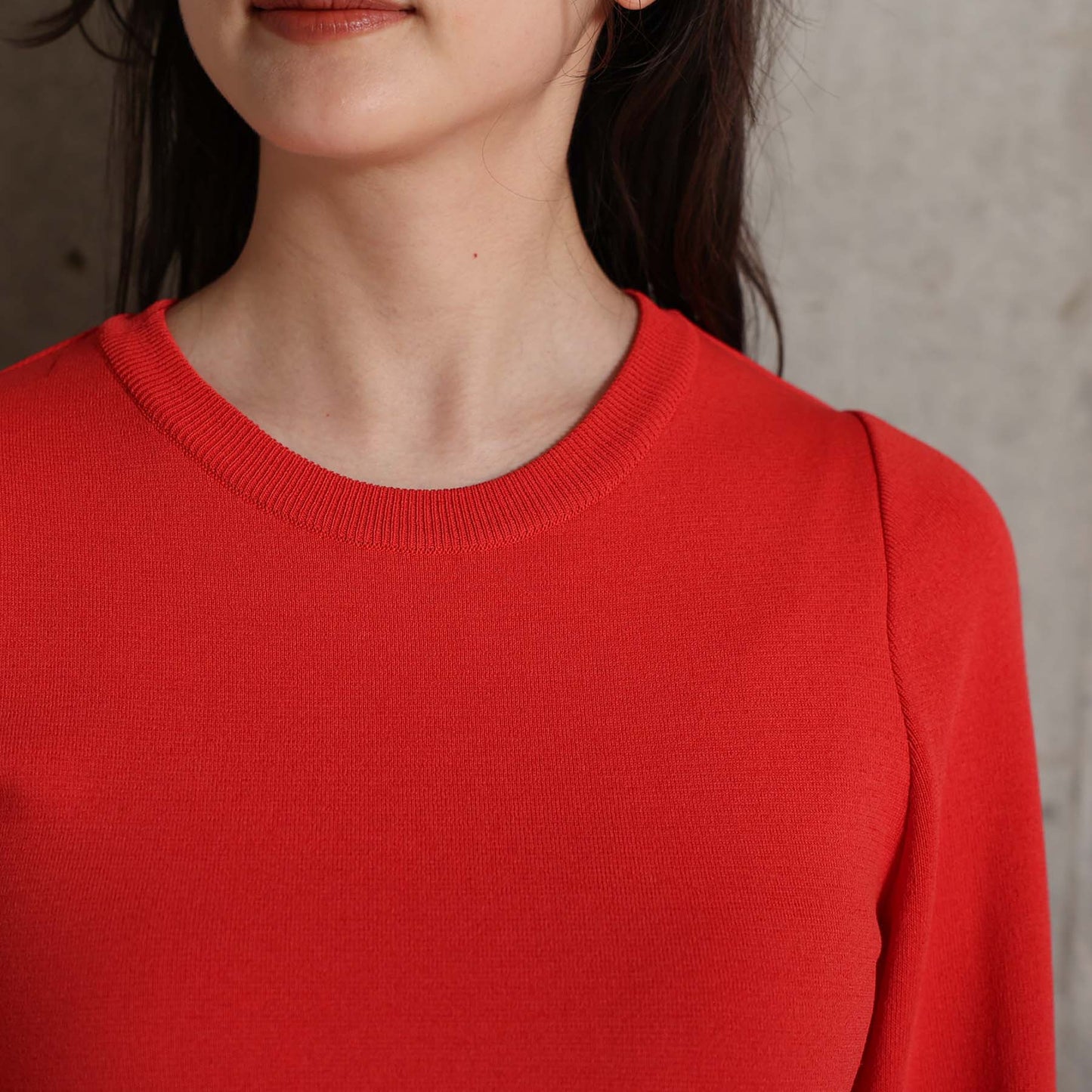 2026AW【10月下旬お届け予定】 F-KN-06C「Earring cuff」Crew-neck knit【全5色】