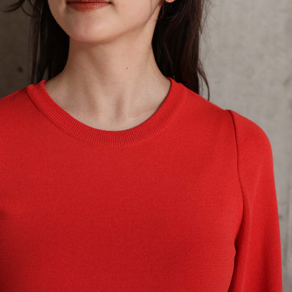 2026AW【10月下旬お届け予定】 F-KN-06C「Earring cuff」Crew-neck knit【全5色】