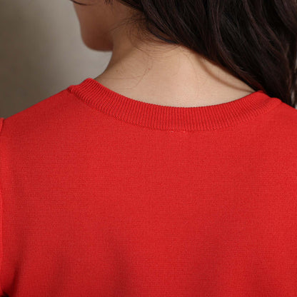 2026AW【10月下旬お届け予定】 F-KN-06C「Earring cuff」Crew-neck knit【全5色】