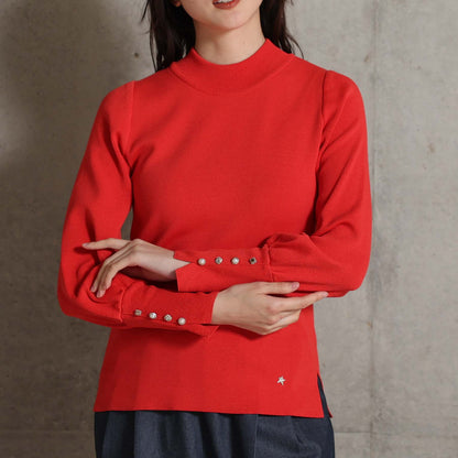 2026AW【10月下旬お届け予定】 F-KN-06H「Earring cuff」High-neck knit【全5色】
