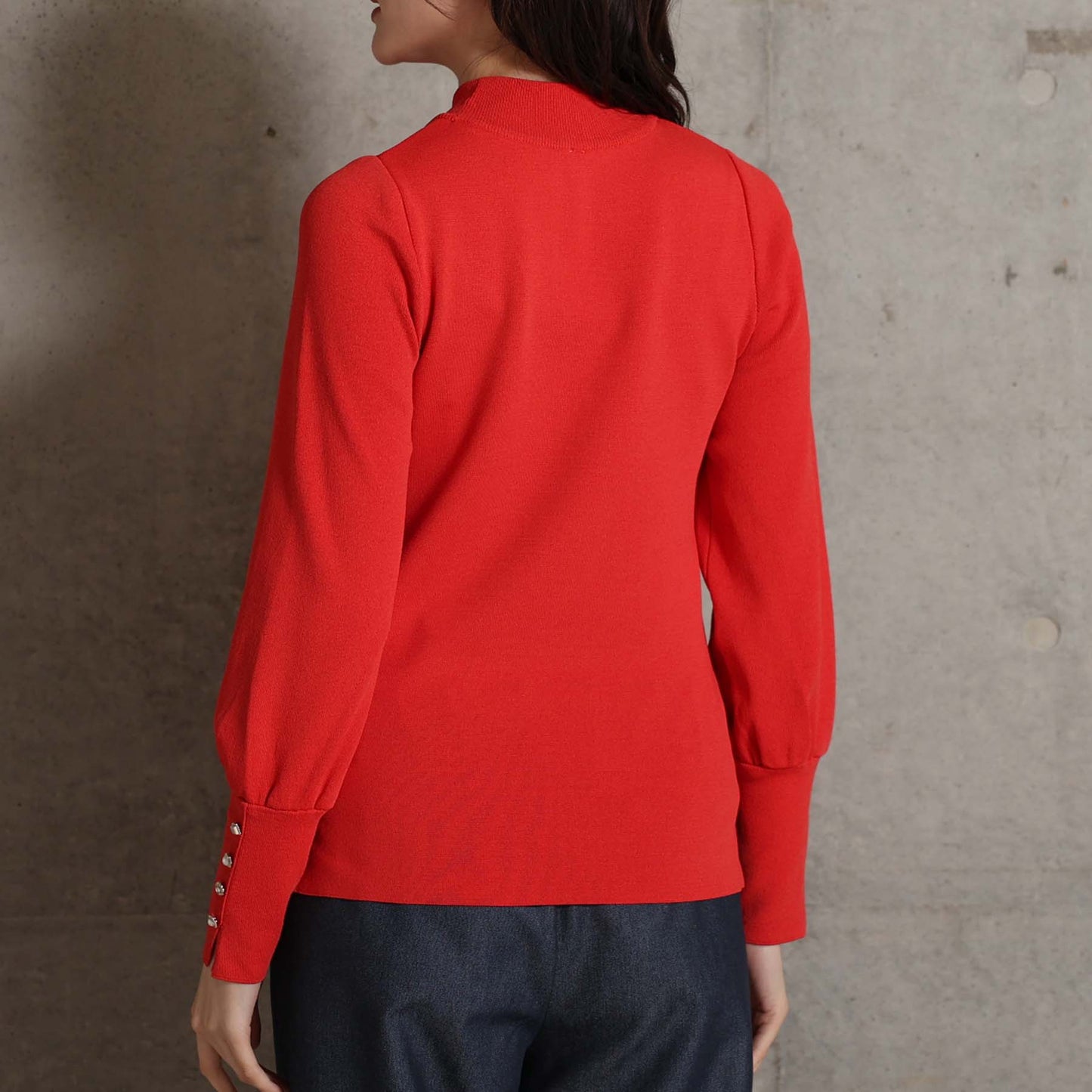 2026AW【10月下旬お届け予定】 F-KN-06H「Earring cuff」High-neck knit【全5色】