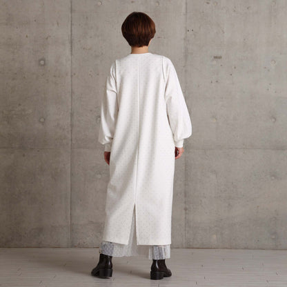 2026AW【9月下旬お届け予定】 F-SK-16「Technical knit&dot tulle」Layered Pleated Skirt【全2色】