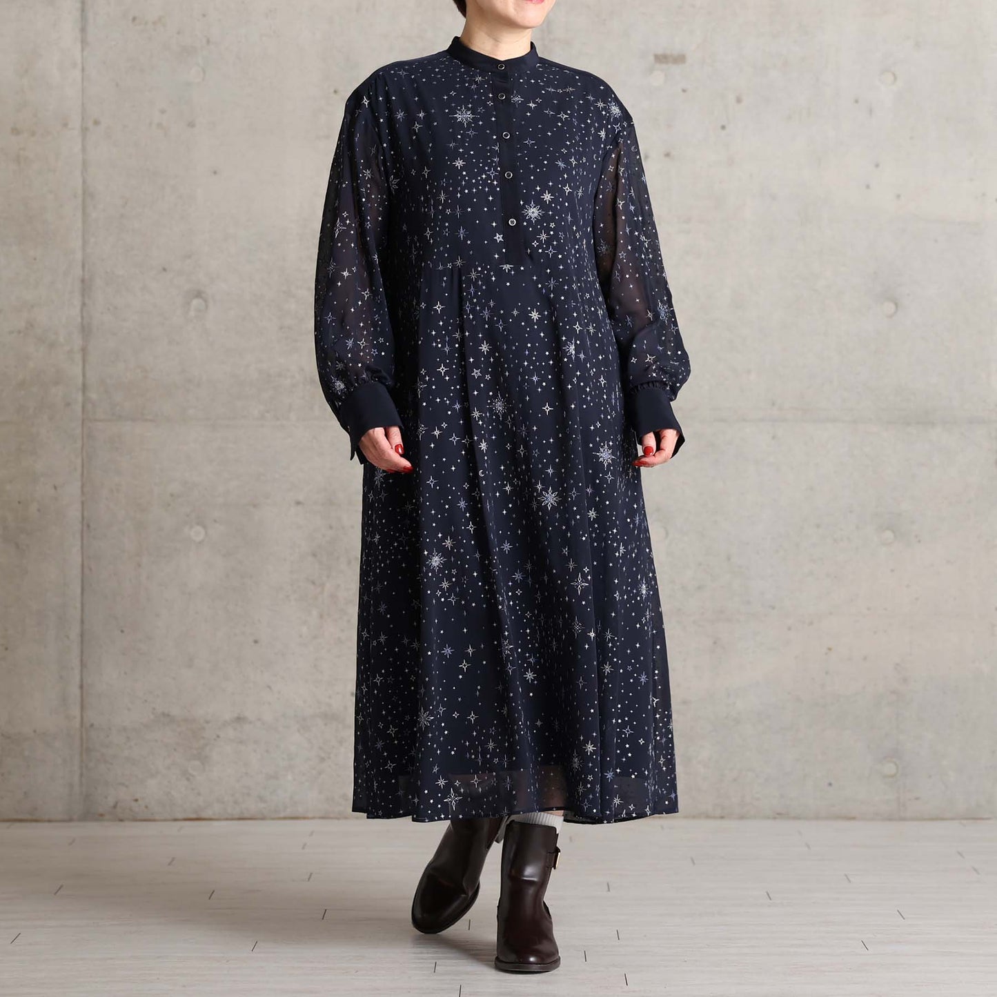 2026AW【9月中旬お届け予定】 F-DR-08「Nocturne Veil」Long dress【全2色】