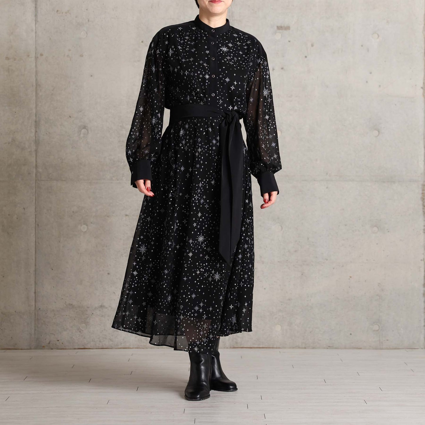 2026AW【9月中旬お届け予定】 F-DR-08「Nocturne Veil」Long dress【全2色】