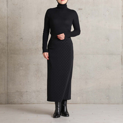 2026AW【10月下旬お届け予定】 F-SK-15「Stella dot knit」Straight skirt【全3色】