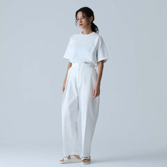 2027SS【4月末〜5月上旬お届け予定】 F-PT-16『Stucco jacquard』 Barrel-leg pants【全3色】