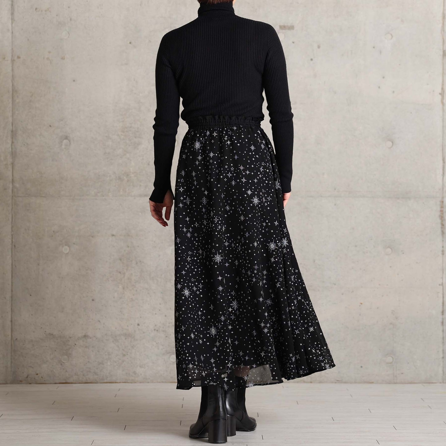 2026AW【10月中旬お届け予定】 F-SK-14「Nocturne Veil」Long skirt【全2色】