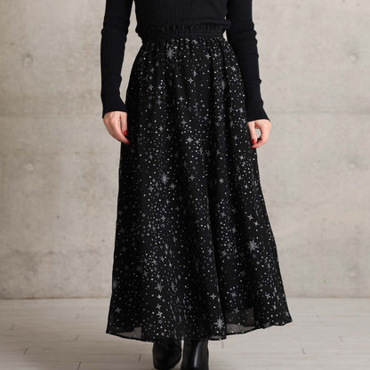 2026AW【10月中旬お届け予定】 F-SK-14「Nocturne Veil」Long skirt【全2色】