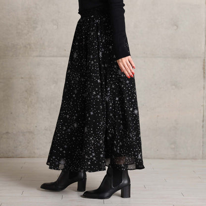 2026AW【10月中旬お届け予定】 F-SK-14「Nocturne Veil」Long skirt【全2色】