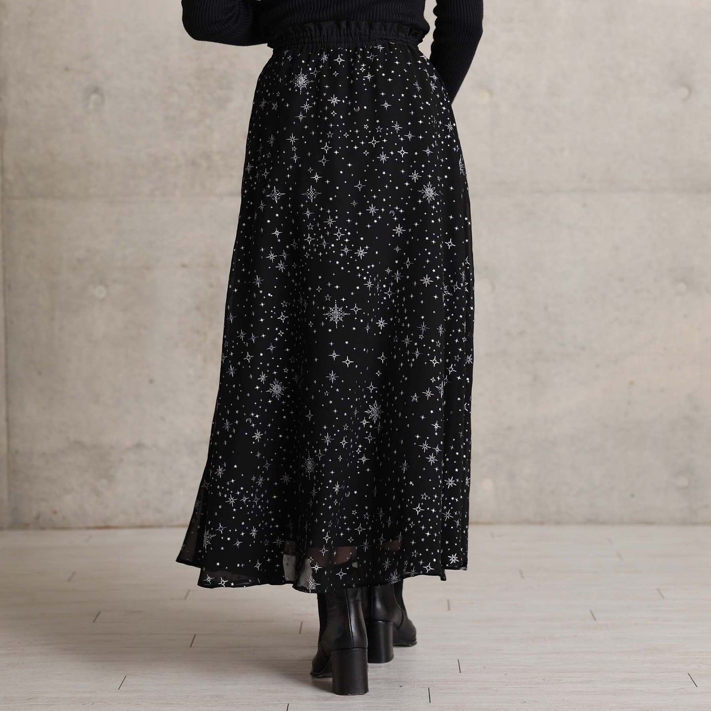2026AW【10月中旬お届け予定】 F-SK-14「Nocturne Veil」Long skirt【全2色】