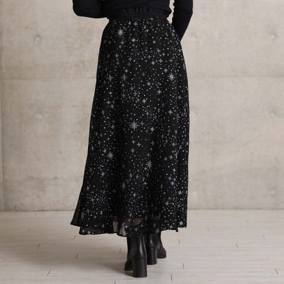 2026AW【10月中旬お届け予定】 F-SK-14「Nocturne Veil」Long skirt【全2色】