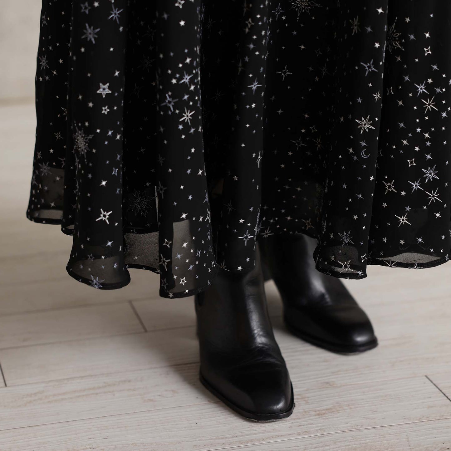 2026AW【10月中旬お届け予定】 F-SK-14「Nocturne Veil」Long skirt【全2色】