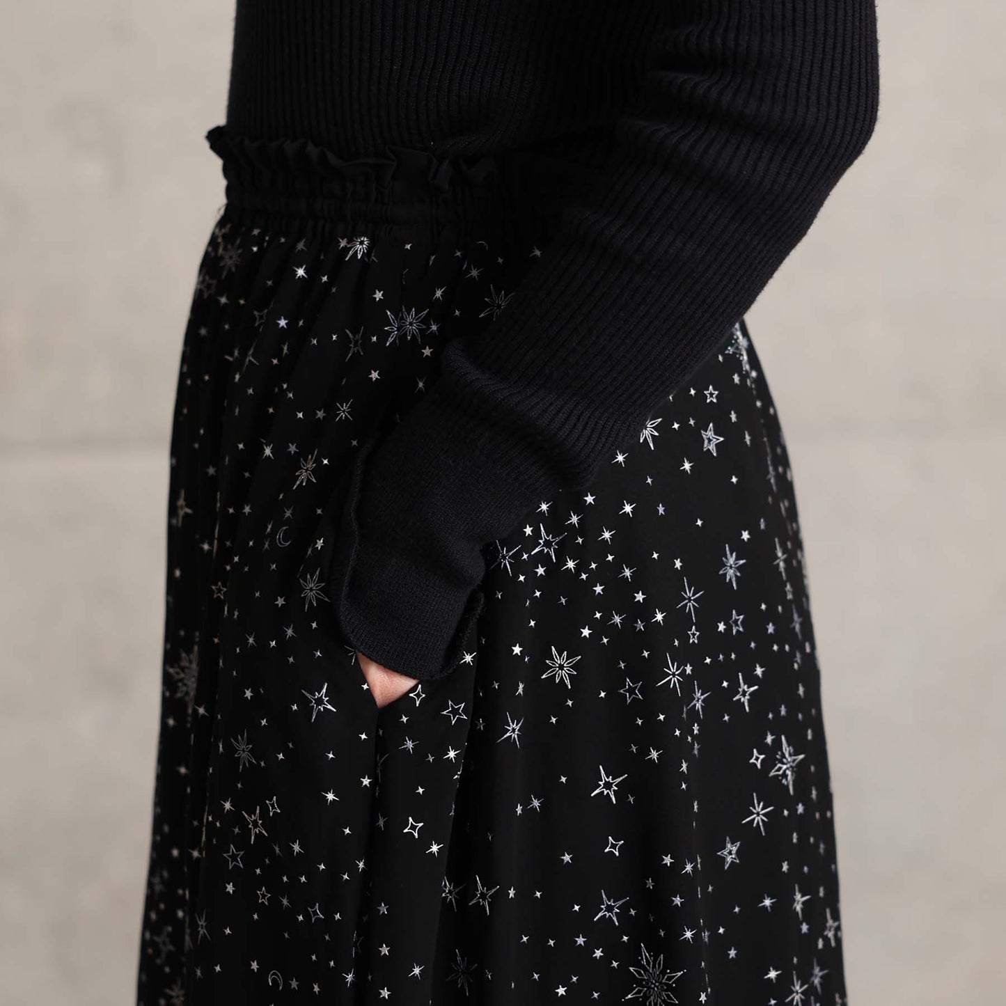 2026AW【10月中旬お届け予定】 F-SK-14「Nocturne Veil」Long skirt【全2色】