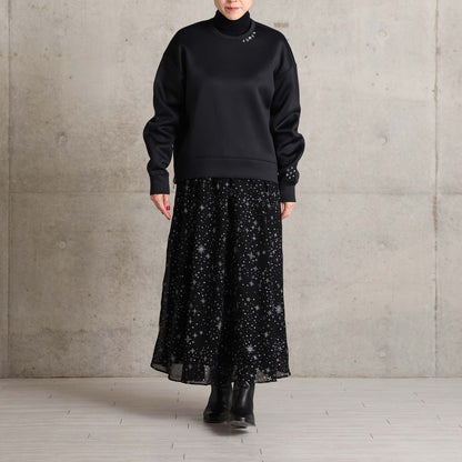 2026AW【10月中旬お届け予定】 F-SK-14「Nocturne Veil」Long skirt【全2色】