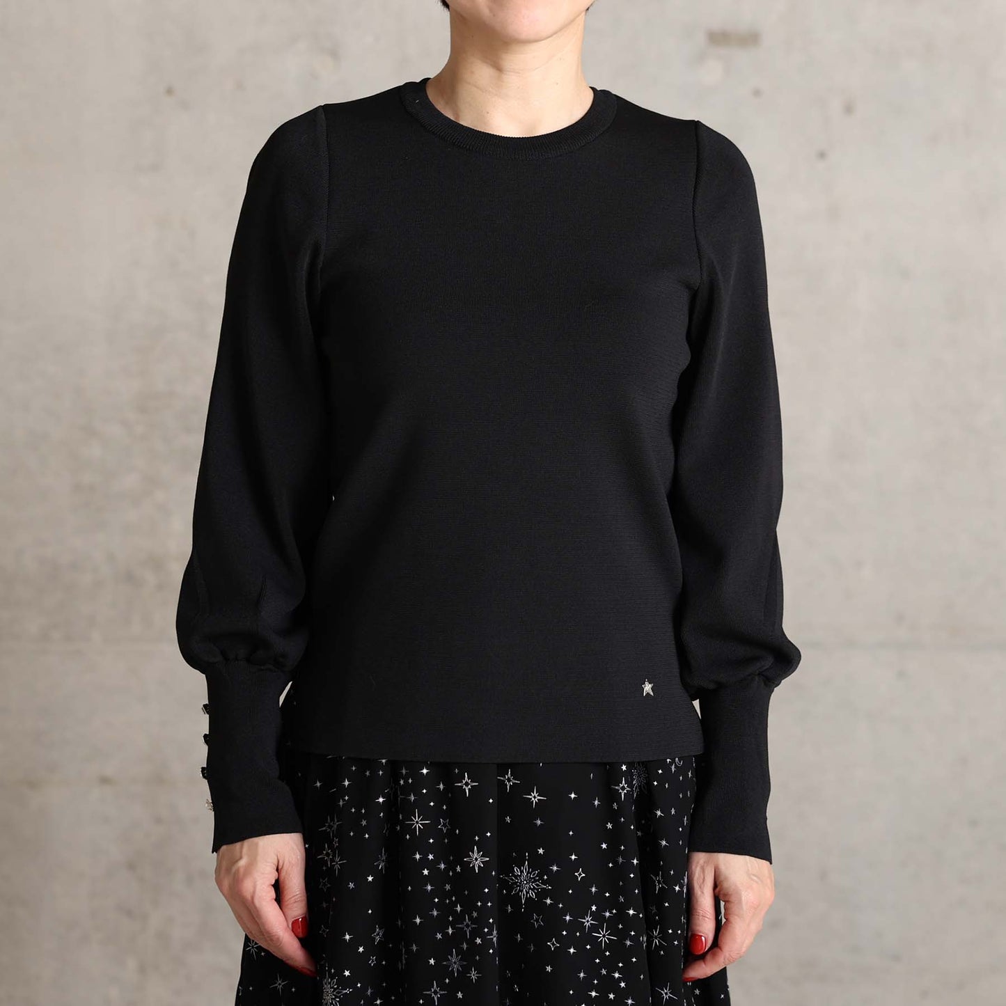 2026AW【10月下旬お届け予定】 F-KN-06C「Earring cuff」Crew-neck knit【全5色】