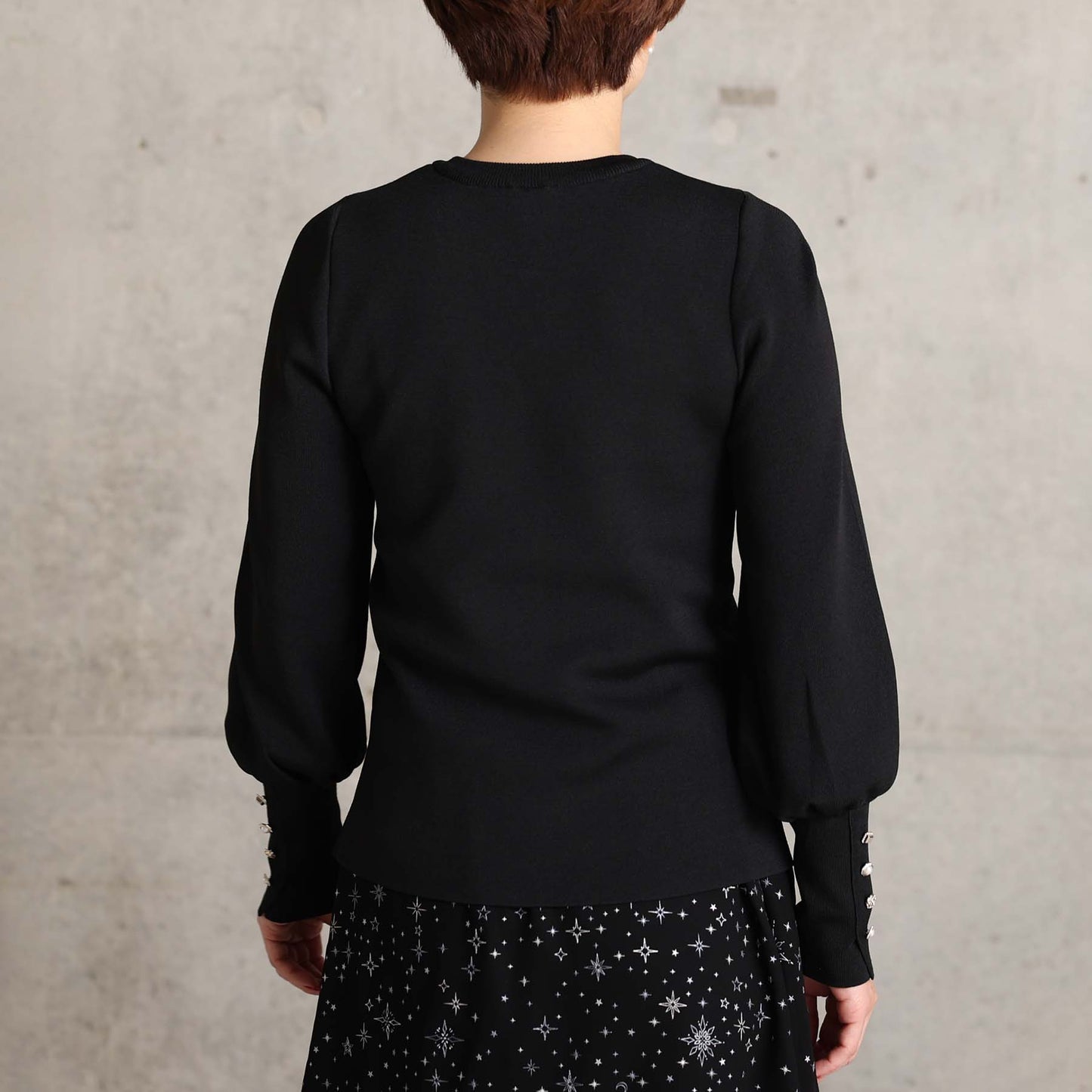 2026AW【10月下旬お届け予定】 F-KN-06C「Earring cuff」Crew-neck knit【全5色】