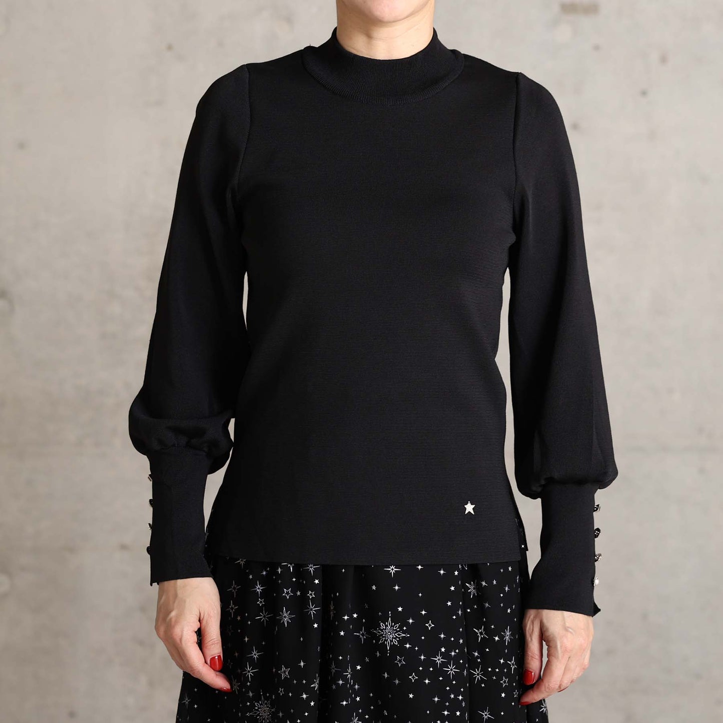 2026AW【10月下旬お届け予定】 F-KN-06H「Earring cuff」High-neck knit【全5色】