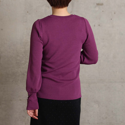 2026AW【10月下旬お届け予定】 F-KN-06C「Earring cuff」Crew-neck knit【全5色】