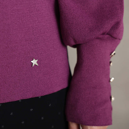 2026AW【10月下旬お届け予定】 F-KN-06C「Earring cuff」Crew-neck knit【全5色】