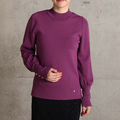 2026AW【10月下旬お届け予定】 F-KN-06H「Earring cuff」High-neck knit【全5色】