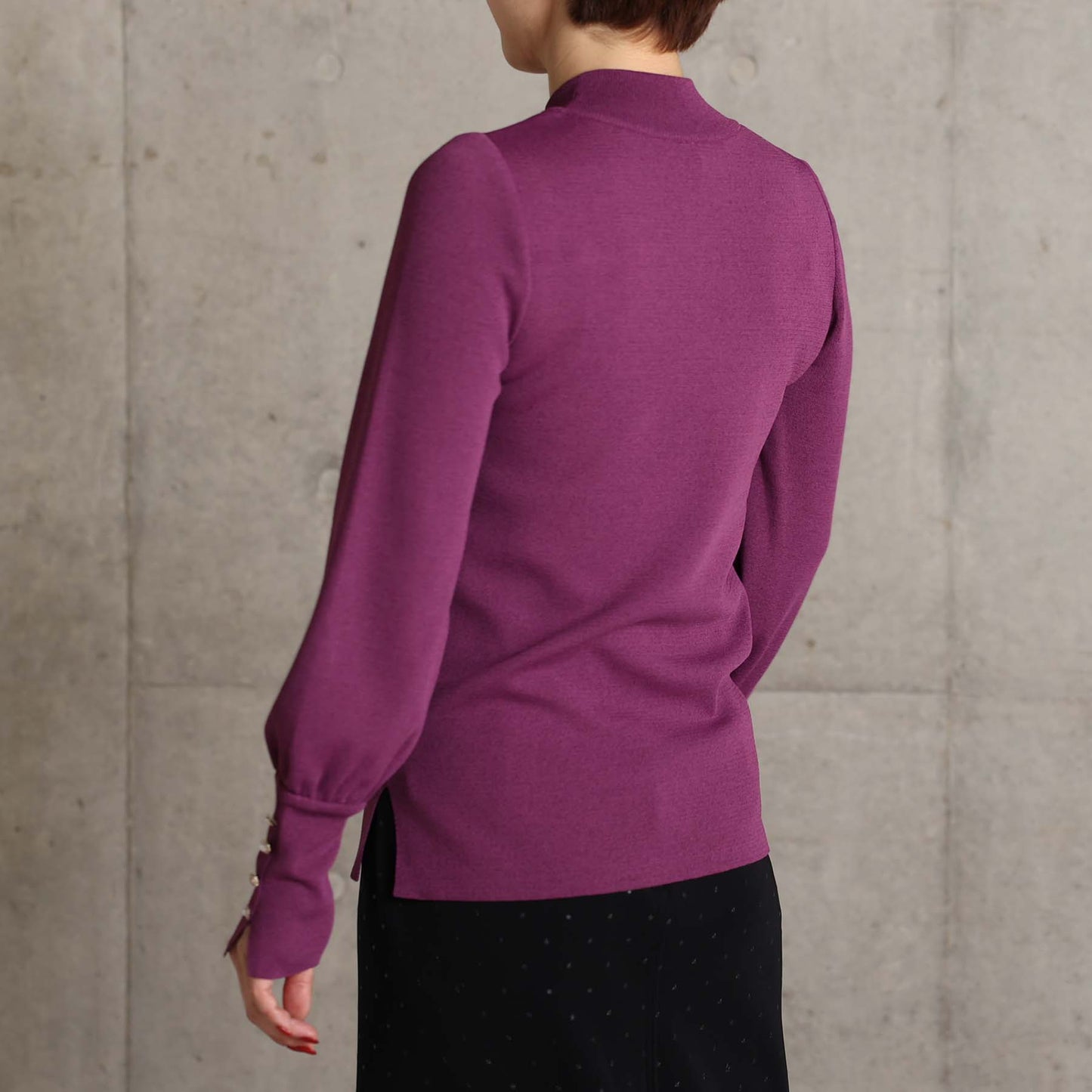 2026AW【10月下旬お届け予定】 F-KN-06H「Earring cuff」High-neck knit【全5色】