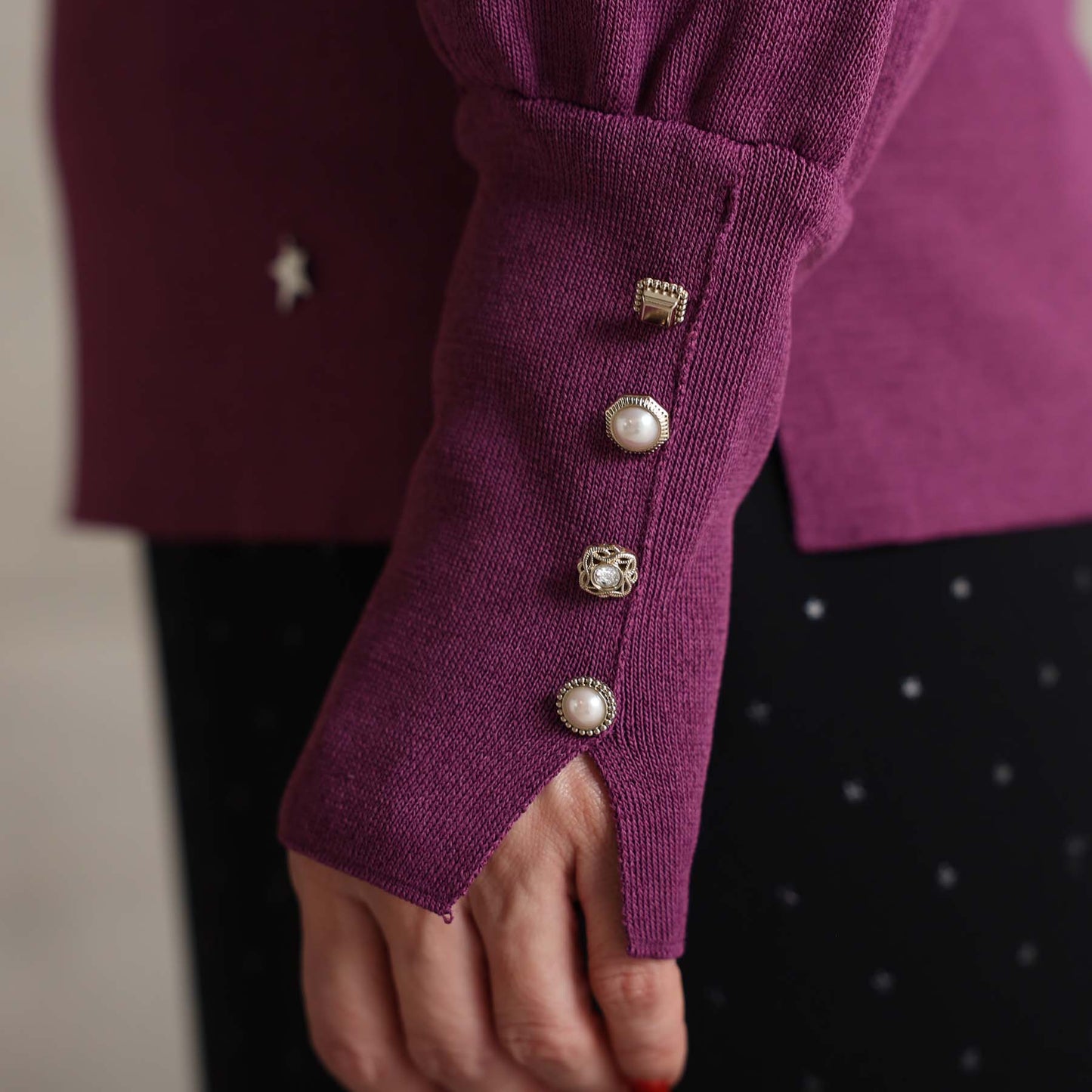 2026AW【10月下旬お届け予定】 F-KN-06H「Earring cuff」High-neck knit【全5色】