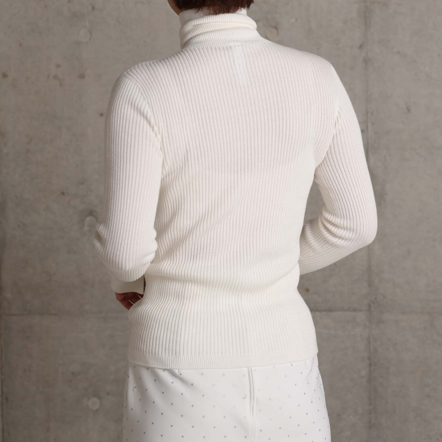 2026AW【10月下旬お届け予定】 F-KN-05「Pure Feather Silk」Rib turtle knit【全4色】