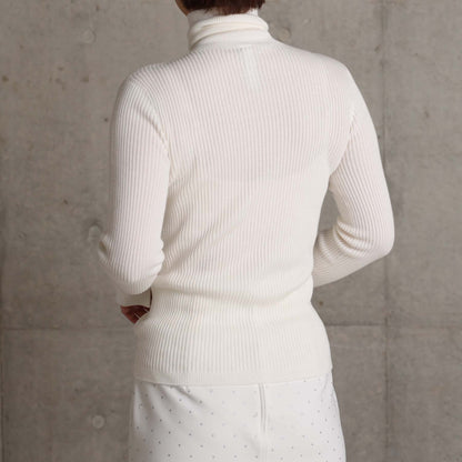 2026AW【10月下旬お届け予定】 F-KN-05「Pure Feather Silk」Rib turtle knit【全4色】