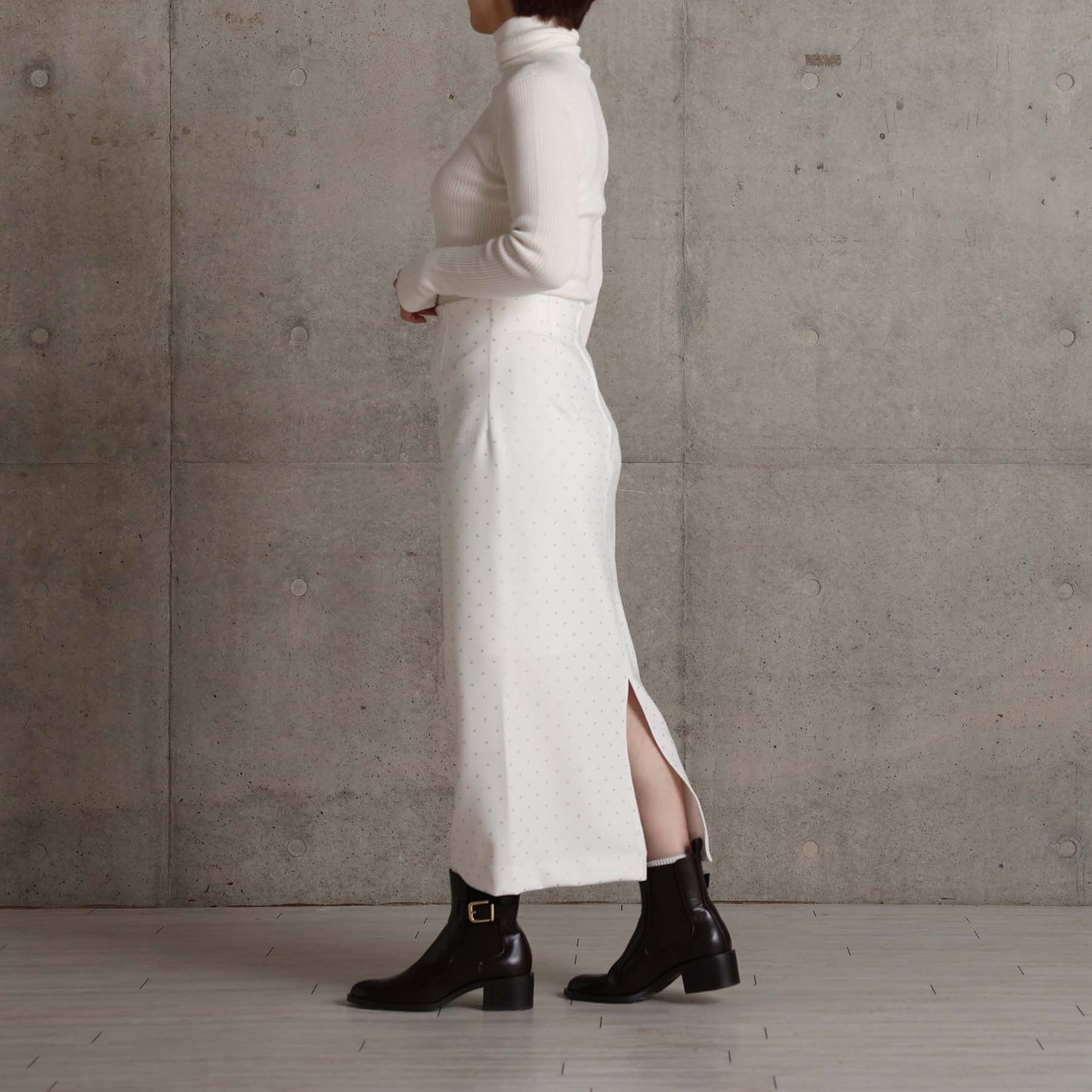 2026AW【10月下旬お届け予定】 F-SK-15「Stella dot knit」Straight skirt【全3色】