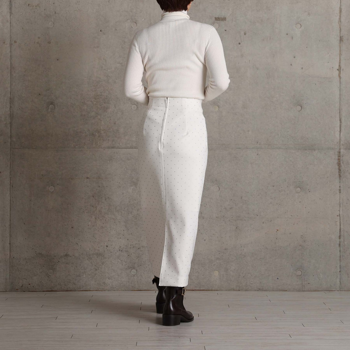 2026AW【10月下旬お届け予定】 F-SK-15「Stella dot knit」Straight skirt【全3色】