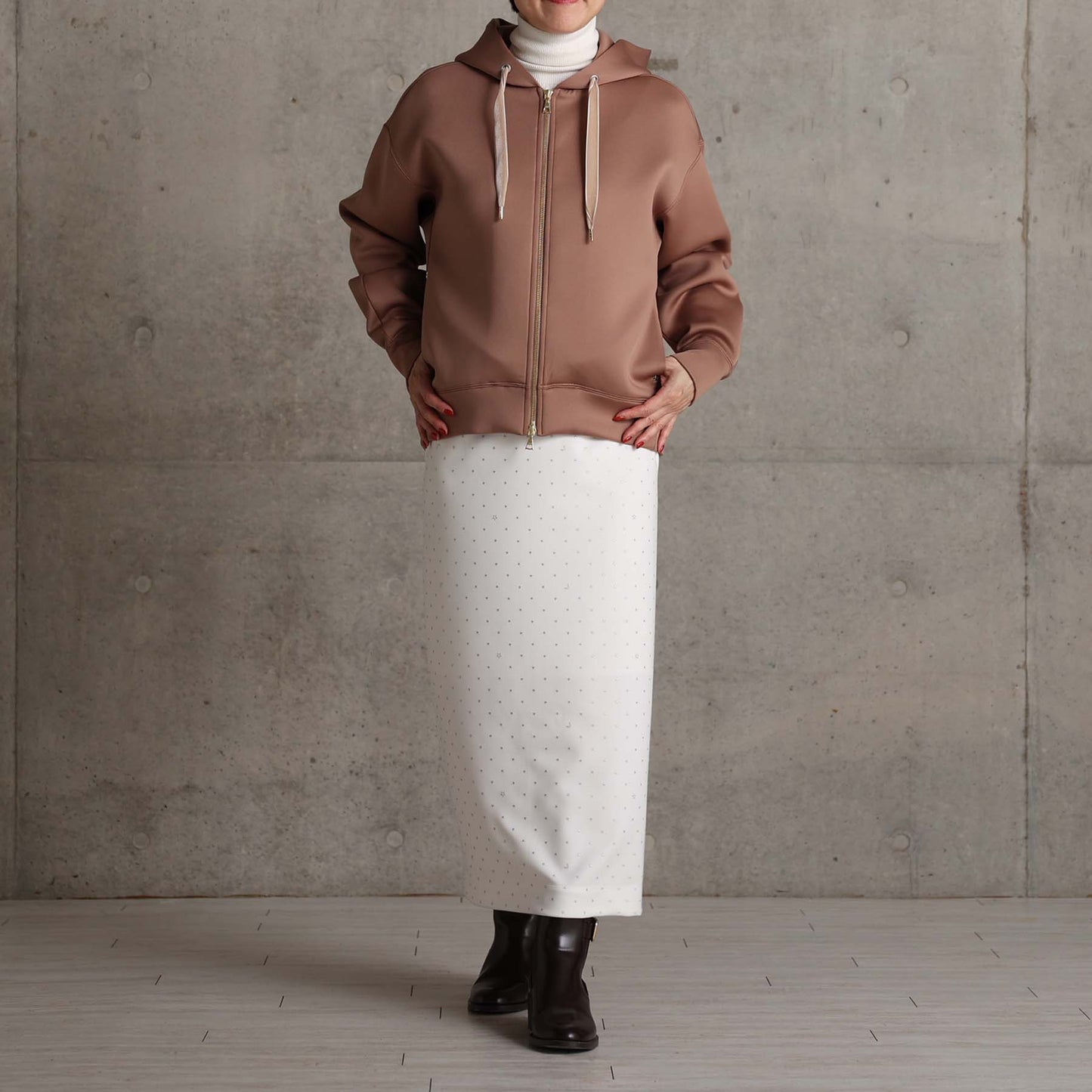 2026AW【11月中旬お届け予定】 F-CS-13「Structured Knit」Zip foodie【全４色】