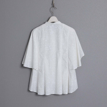 C-BL-83 Robin flower blouse WHITE