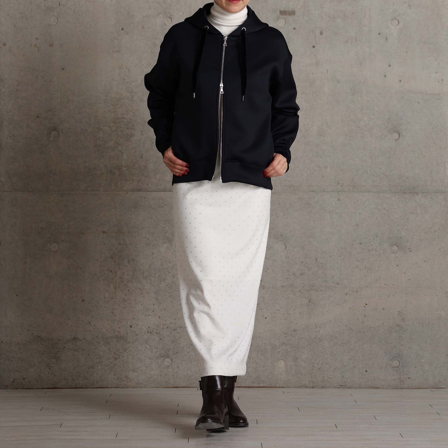 2026AW【11月中旬お届け予定】 F-CS-13「Structured Knit」Zip foodie【全４色】